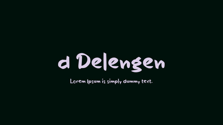 d Delengen Font