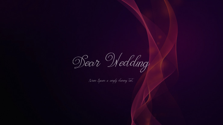 Dear Wedding Font Family