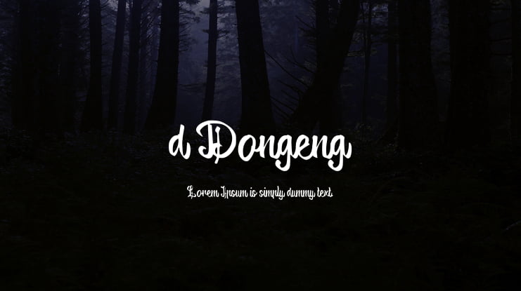 d Dongeng Font