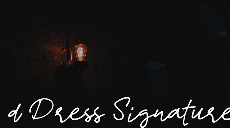 d Dress Signature Font