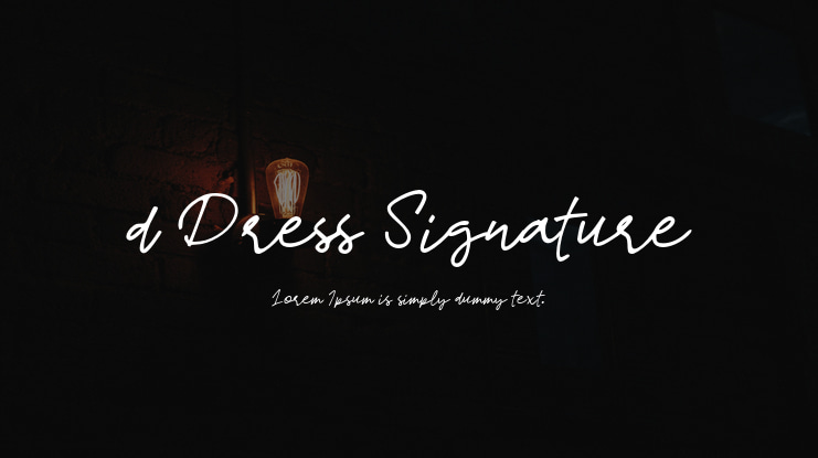 d Dress Signature Font