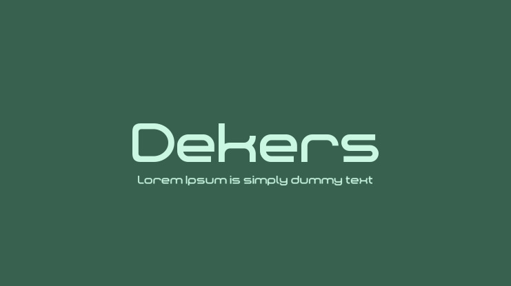 Dekers Font Family