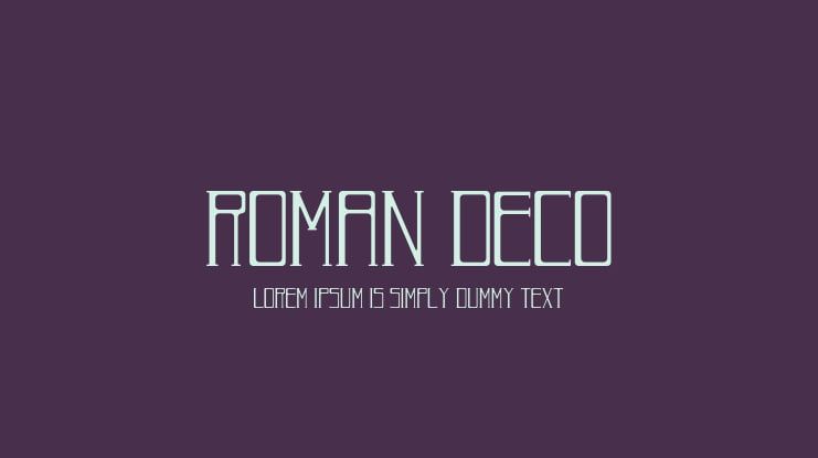 Roman Deco Font