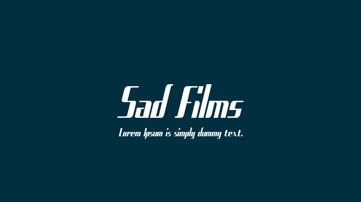 Sad Films Font