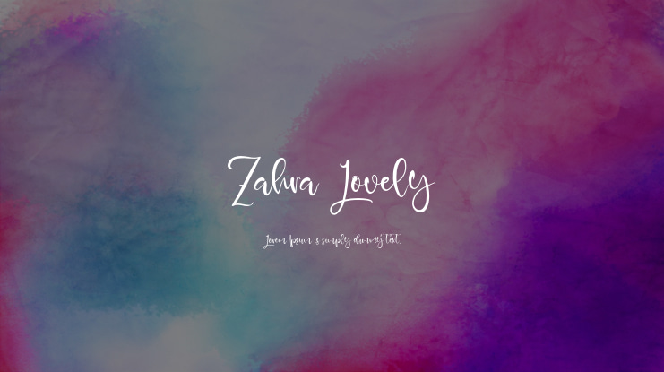 Zahra Lovely Font