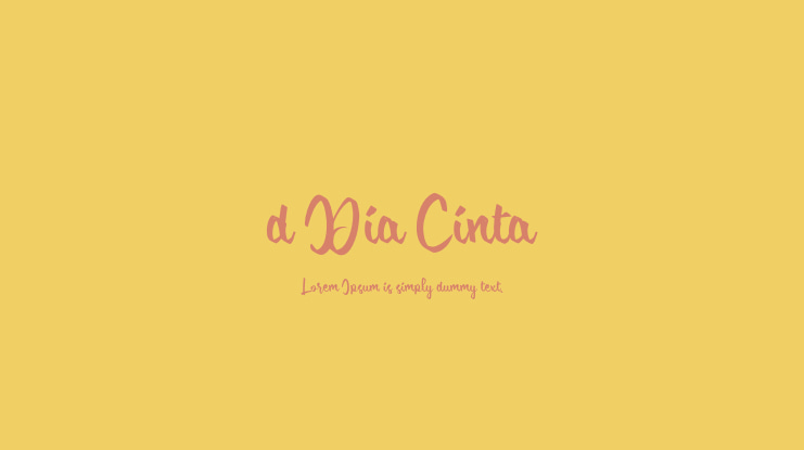 d Dia Cinta Font