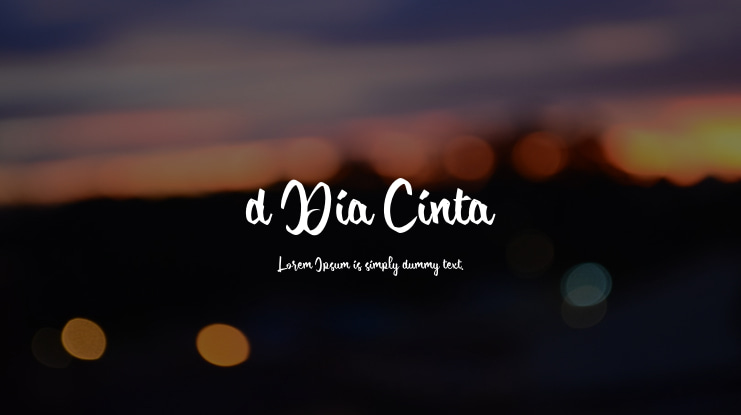 d Dia Cinta Font