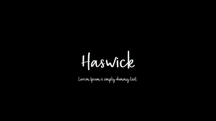 Haswick Font