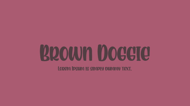 Brown Doggie Font