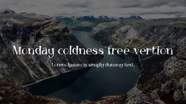Monday coldness free vertion Font