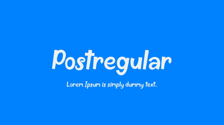 Postregular Font