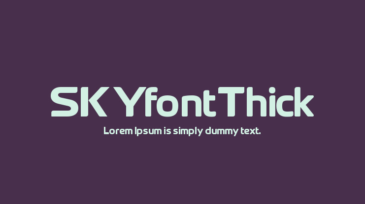 SKYfontThick Font