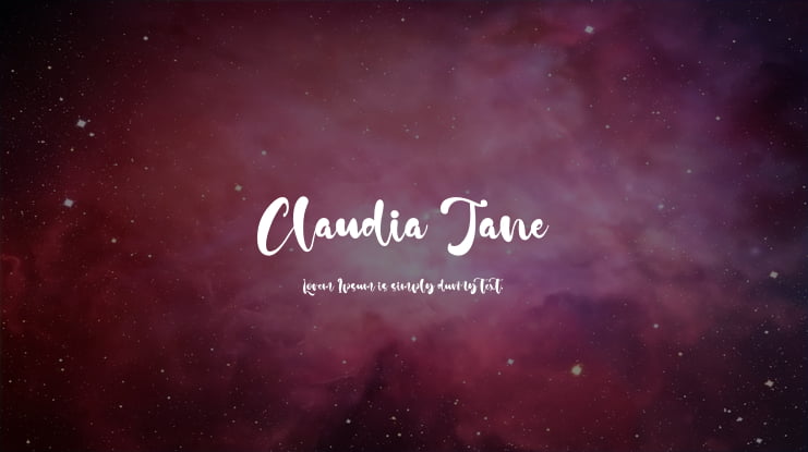 Claudia Jane Font