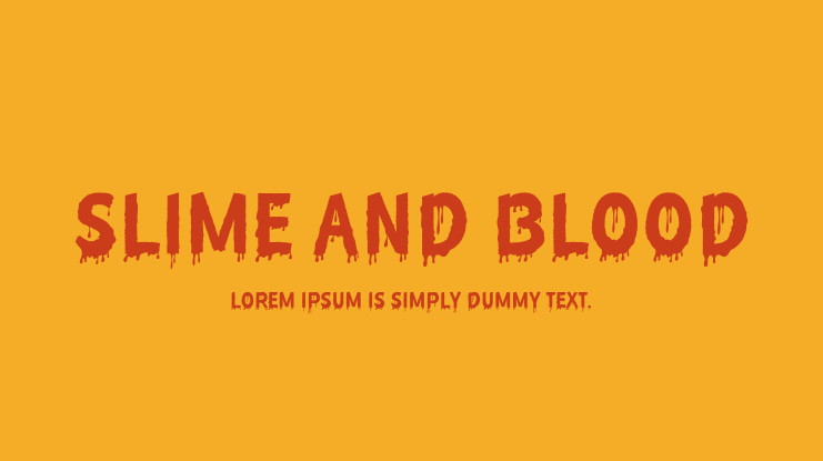 Slime and Blood Font