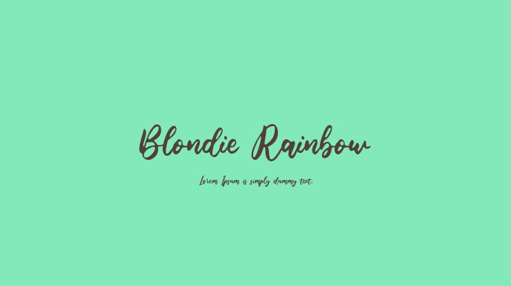 Blondie Rainbow Font