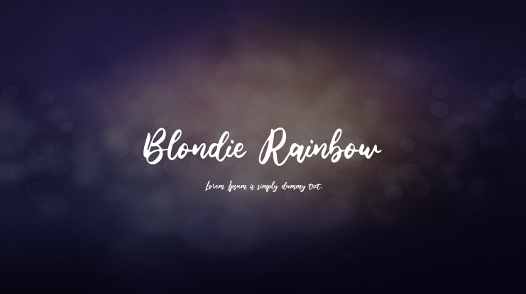 Blondie Rainbow Font