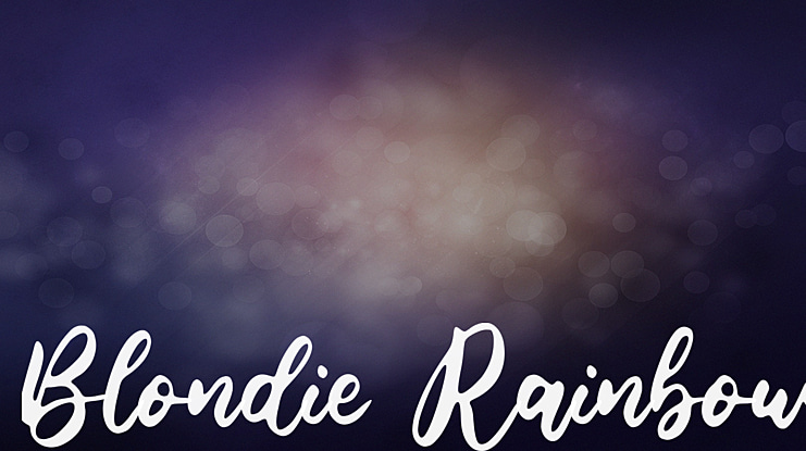 Blondie Rainbow Font