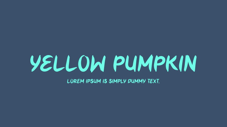 Yellow Pumpkin Font