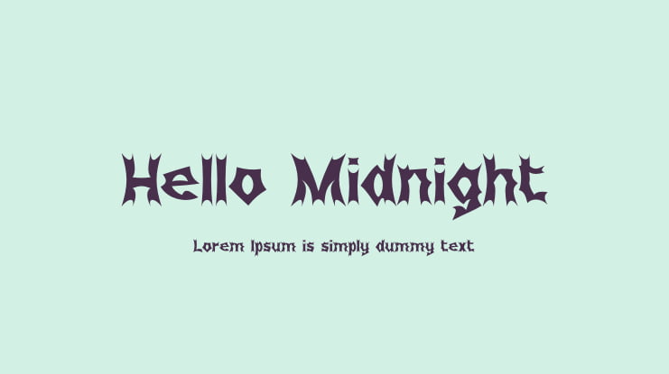 Hello Midnight Font