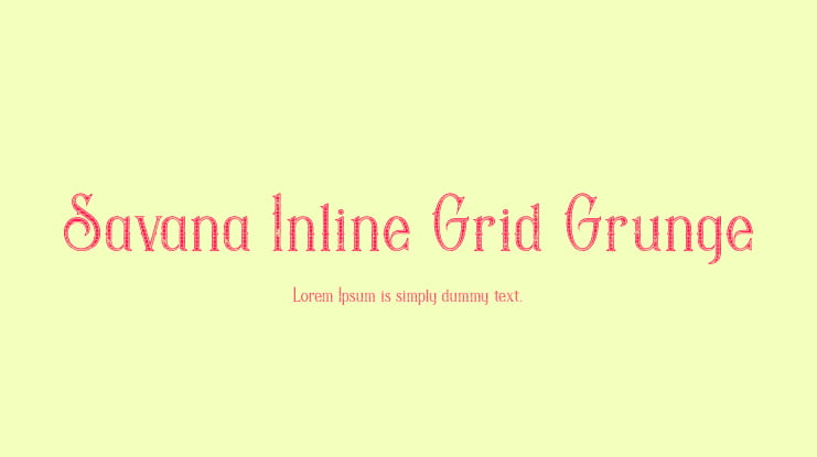 Savana Inline Grid Grunge Font