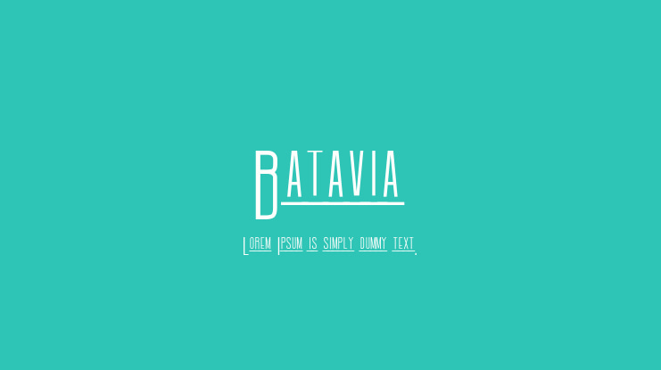Batavia Font