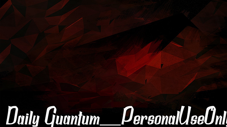 Daily Quantum_PersonalUseOnly Font