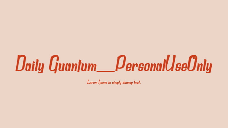 Daily Quantum_PersonalUseOnly Font