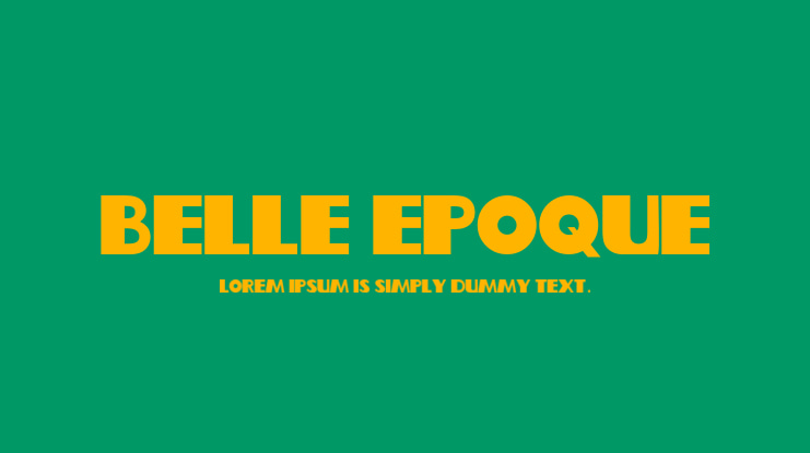 Belle Epoque Font