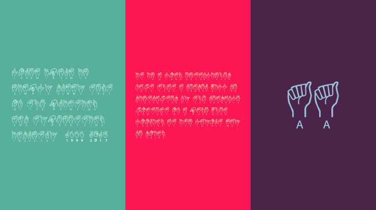 American Sign Lenguage Font