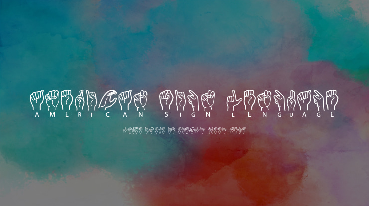American Sign Lenguage Font