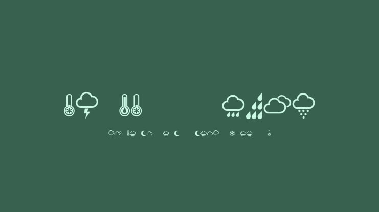 Weather Symbols Font
