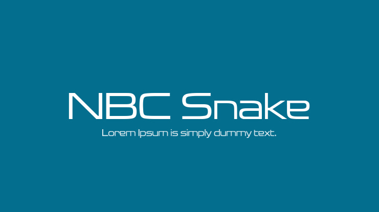 NBC Snake Font