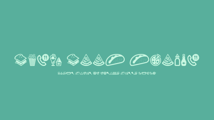 Fast Food Icons Font