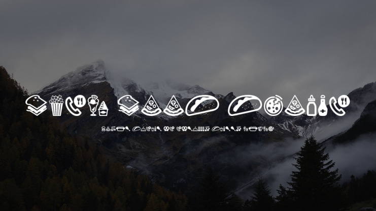 Fast Food Icons Font