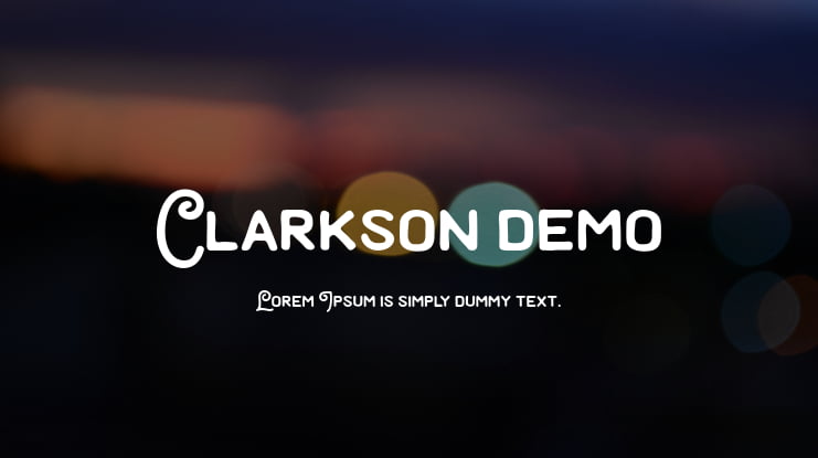 Clarkson demo Font