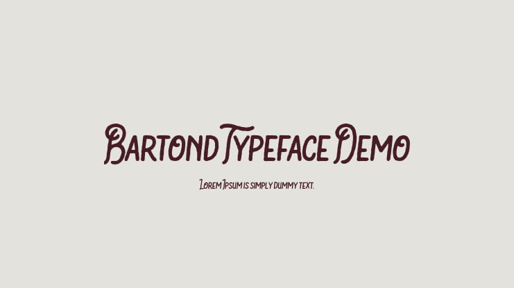 Bartond Typeface Demo Font