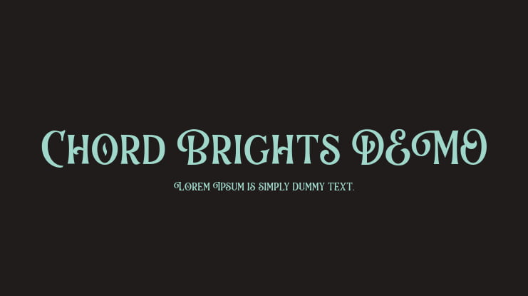 Chord Brights DEMO Font