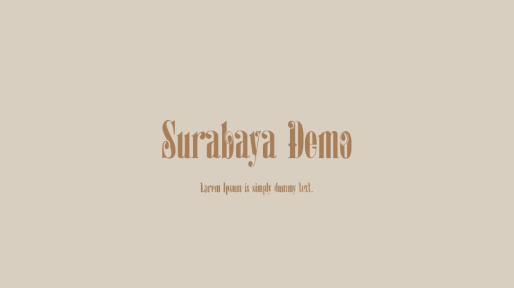 Surabaya Demo Font