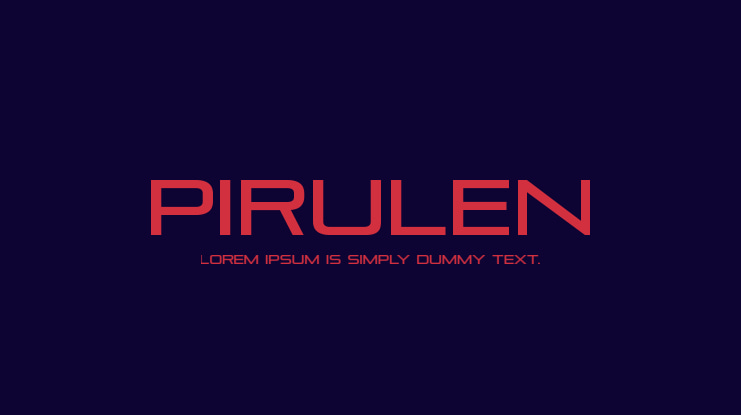 Pirulen Font