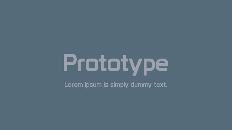 Prototype Font
