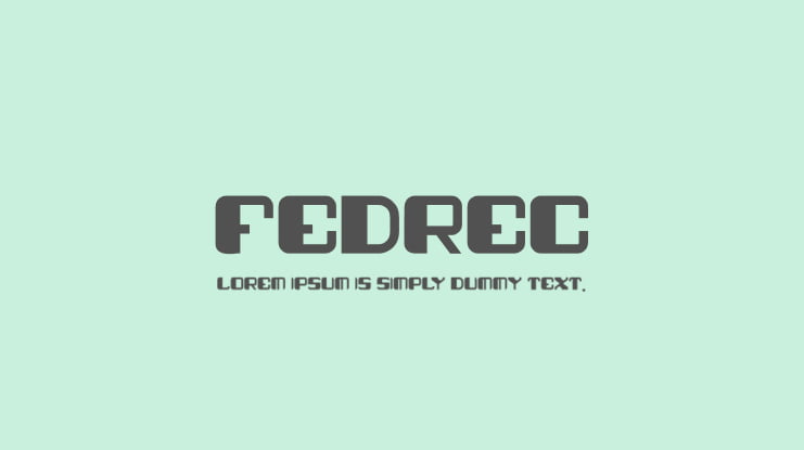 fedrec Font Family