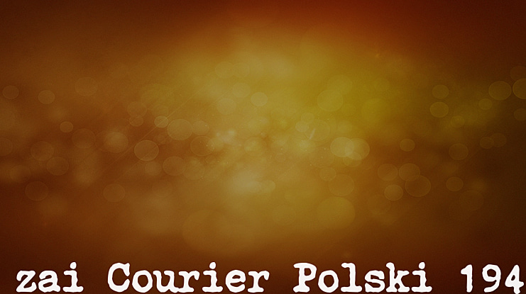 zai Courier Polski 1941 Font