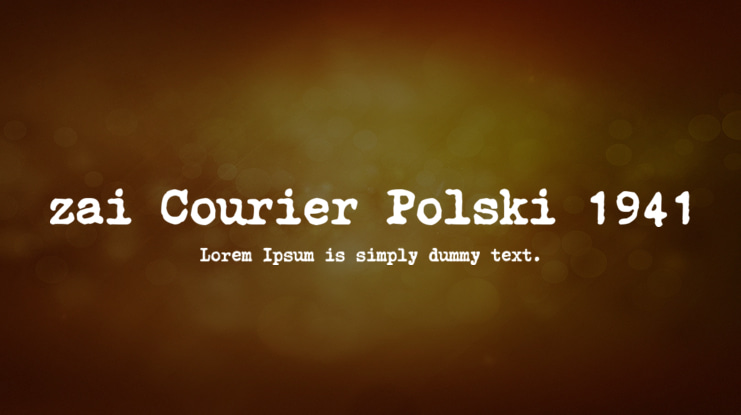 zai Courier Polski 1941 Font