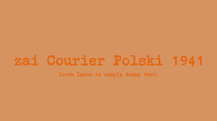 zai Courier Polski 1941 Font