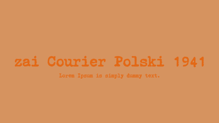 zai Courier Polski 1941 Font