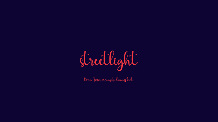 streetlight Font Family