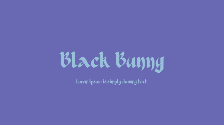 Black Bunny Font
