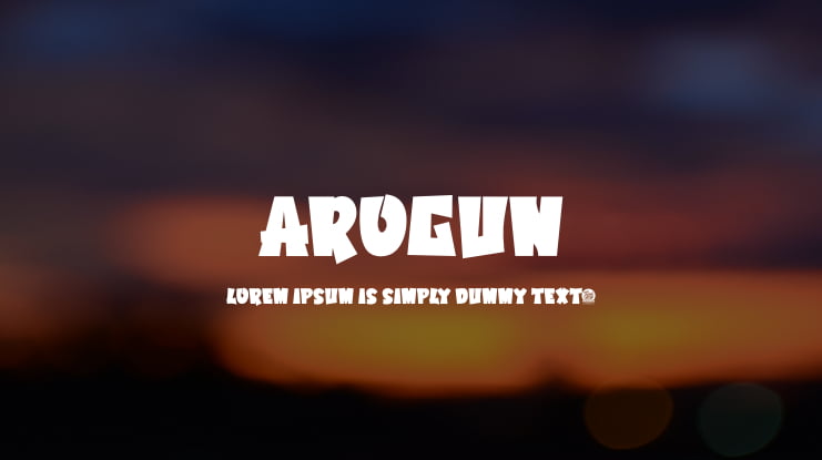 Arogun Font Family