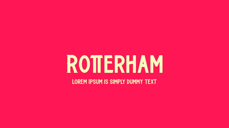 Rotterham Font