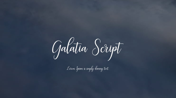 Galatia Script Font
